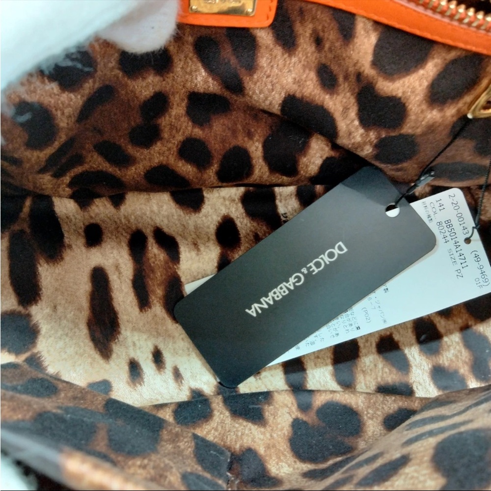 Dolce & Gabbana Orange Patent Leather Tote - Picture 8 of 9